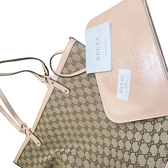 COPY - Gucci GG Canvas leather-Trimmed Tote-neutrals, handbag - Picture 11 of 11